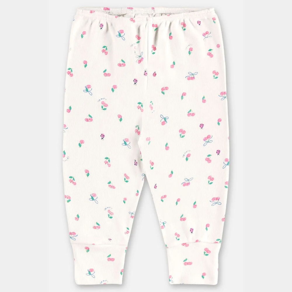 CALCA EM SUEDINE BRANCO COM FLORES UP BABY