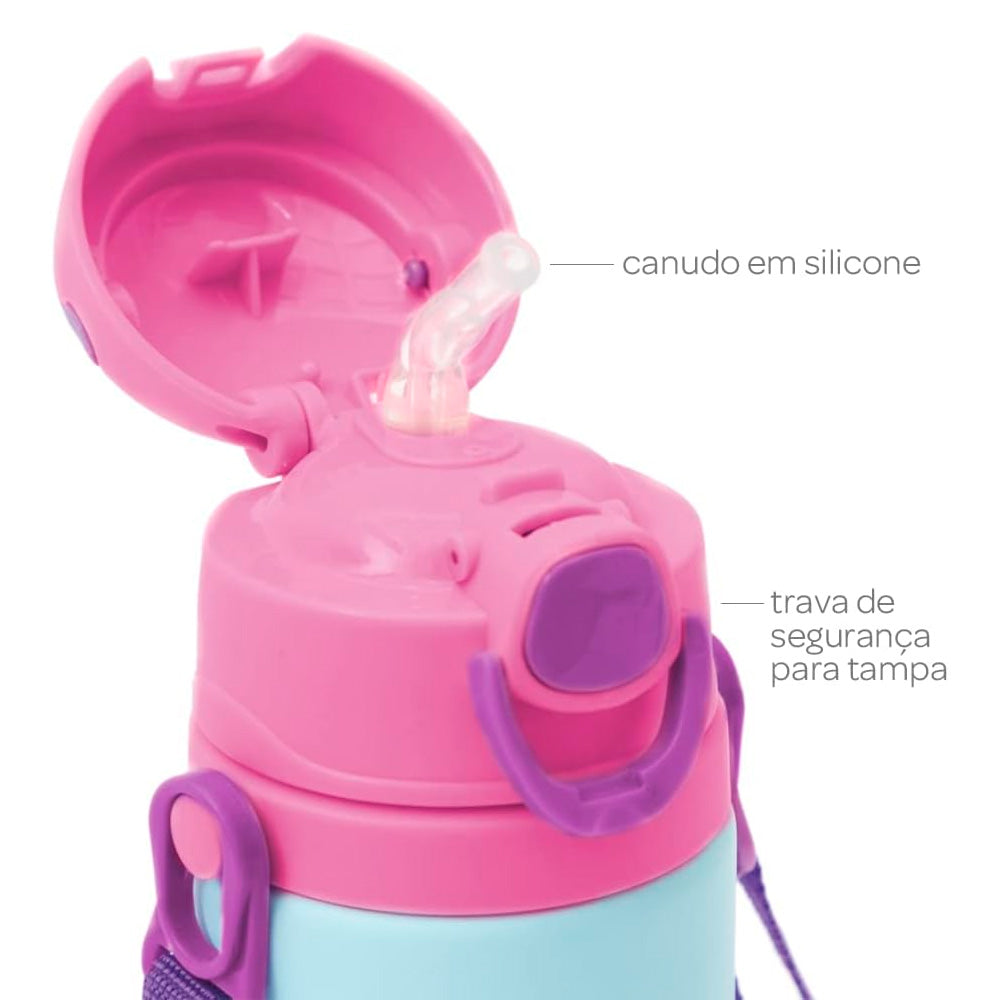 GARRAFINHA DE ALUMINIO ANIMAL FUN UNICORNIO