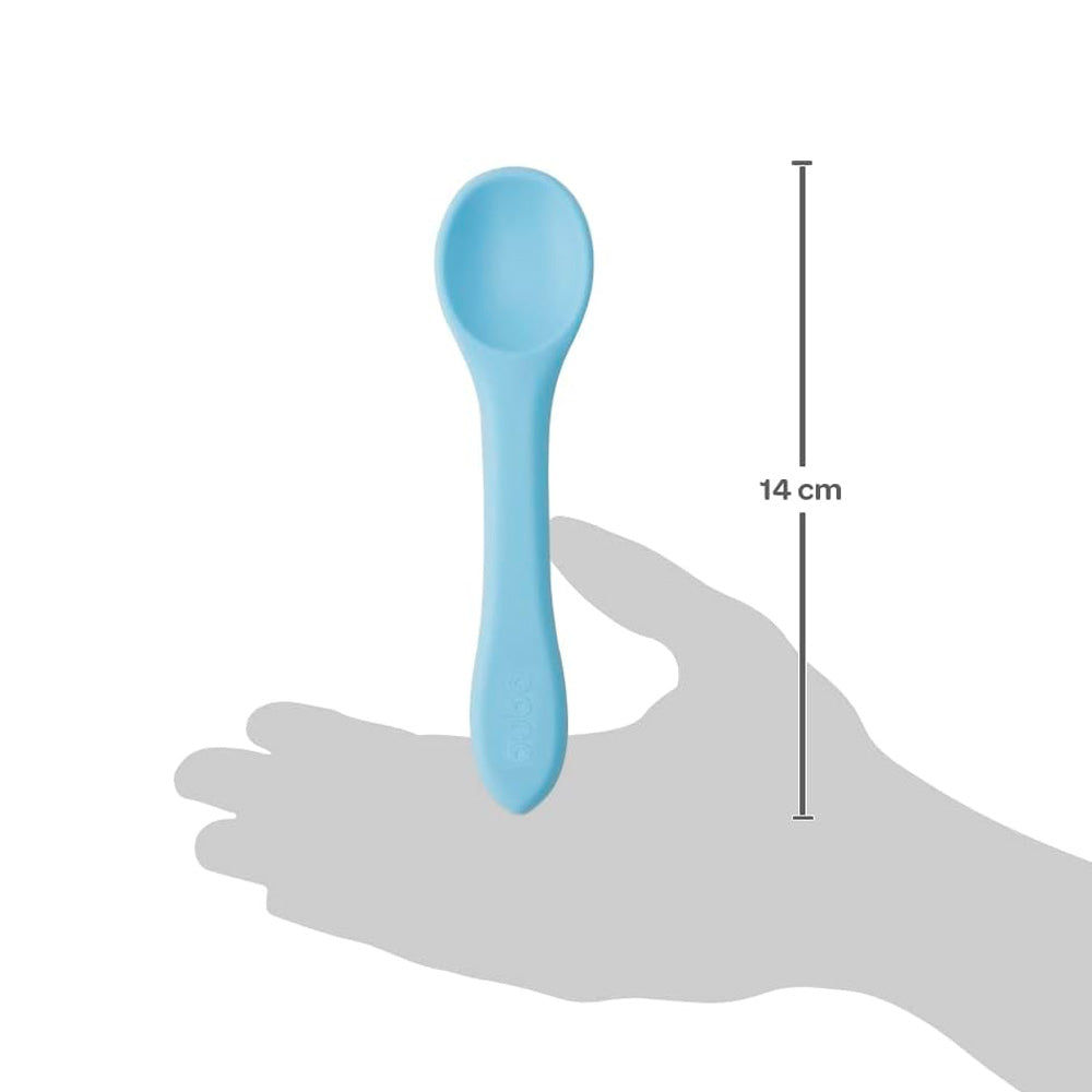 COLHER EM SILICONE AZUL