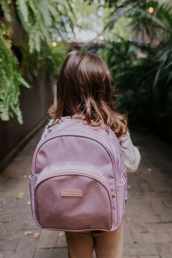 MOCHILA PEQUENA BOLINHAS - ROSA