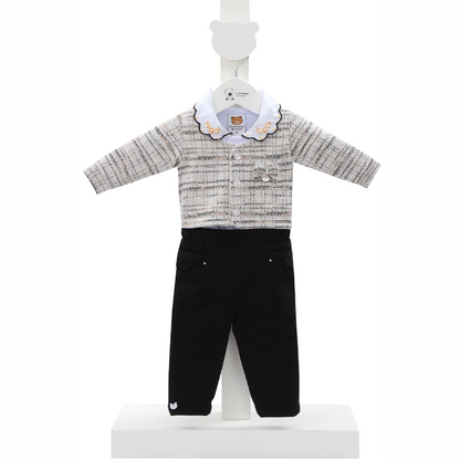 CONJUNTO BEBE ACONCHEGO LUXO PRETO