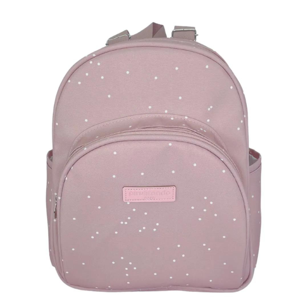 MOCHILA PEQUENA BOLINHAS - ROSA