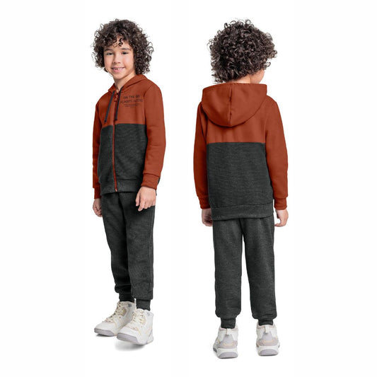 CONJUNTO JAQUETA E CALCA EM MOLETOM SEM FELPA