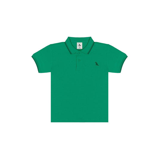 CAMISA POLO MANGA CURTA EM PIQUET VERMELHO/BRANCO/VERDE