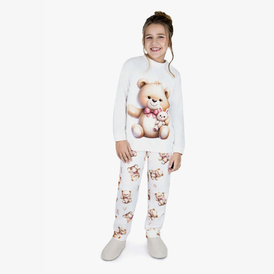PIJAMA MICROSOFT SUBLIMADO URSA E COELHINHO (4 ao 8)