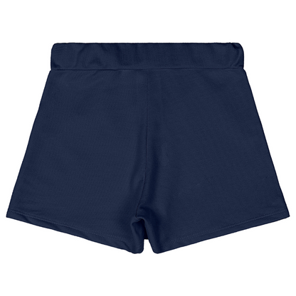 SHORT-SAIA EM MOLETOM SEM FELPA AZUL/VIOLETA/PRETO