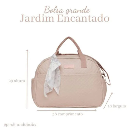 BOLSA GRANDE JARDIM ENCANTADO - ROSA