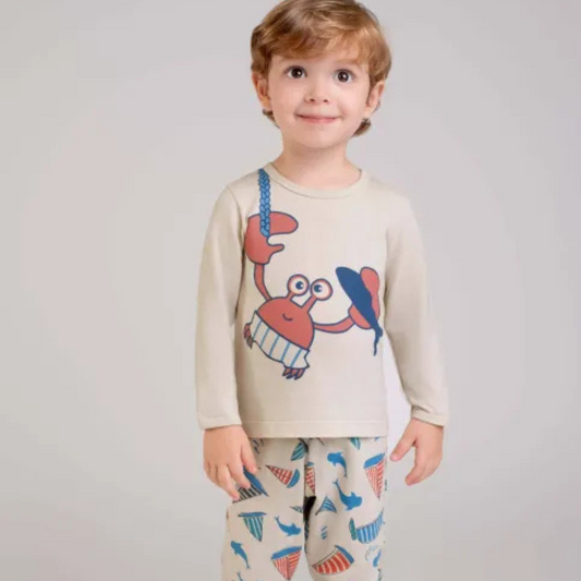 PIJAMA MODAL BARCO CARANGUEJO (1 AO 3)
