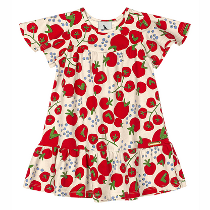 VESTIDO MANGA CURTA EM COTTON CEREJA