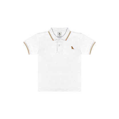 CAMISA POLO MANGA CURTA EM PIQUET VERMELHO/BRANCO/VERDE