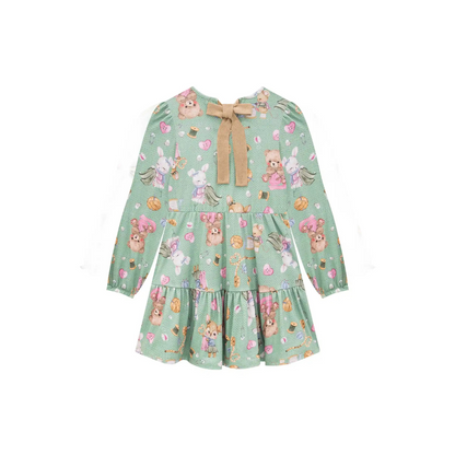 VESTIDO MANGA LONGA VERDE