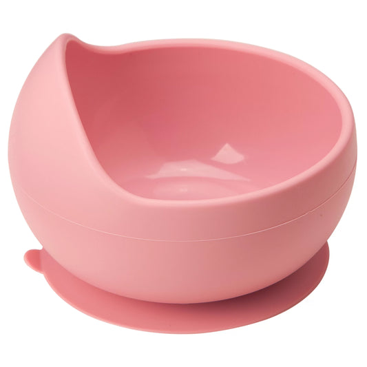 BOWL EM SILICONE COM VENTOSA ROSA