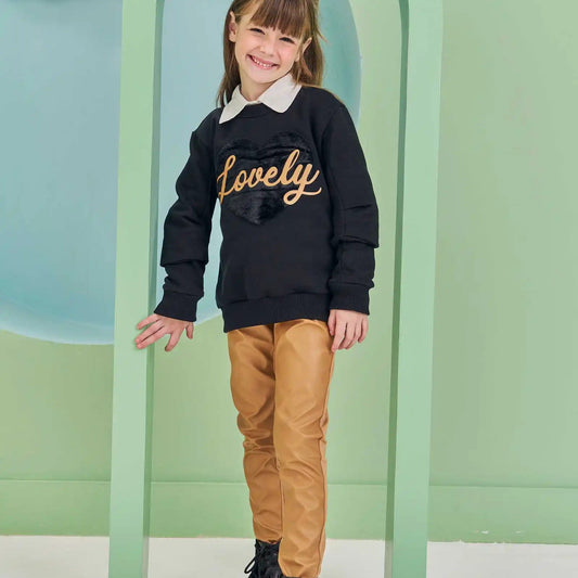 BLUSAO ML E LEGGING PRETA