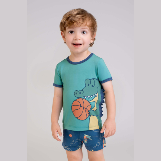 PIJAMA MODAL JACARE ATLETA (1 AO 3)