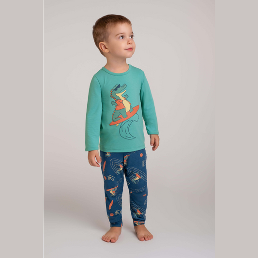 PIJAMA MODAL JACARE ATLETA (1 AO 3)