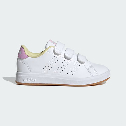TENIS ADIDAS ADVANTAGE BASE BRANCO ROSA E AMARELO