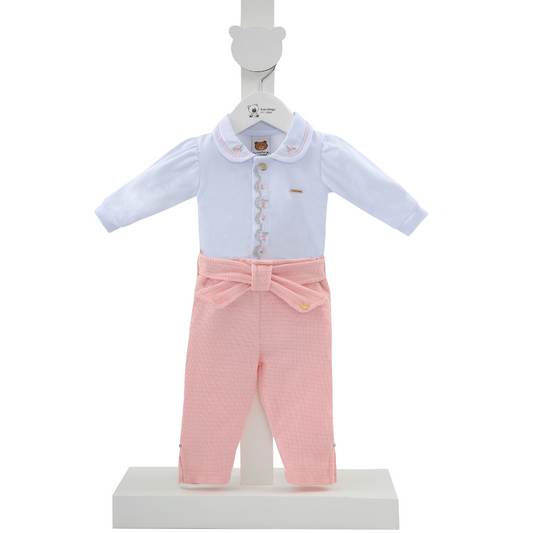 CONJUNTO BEBE ACONCHEGO BRILHANTE ROSADO