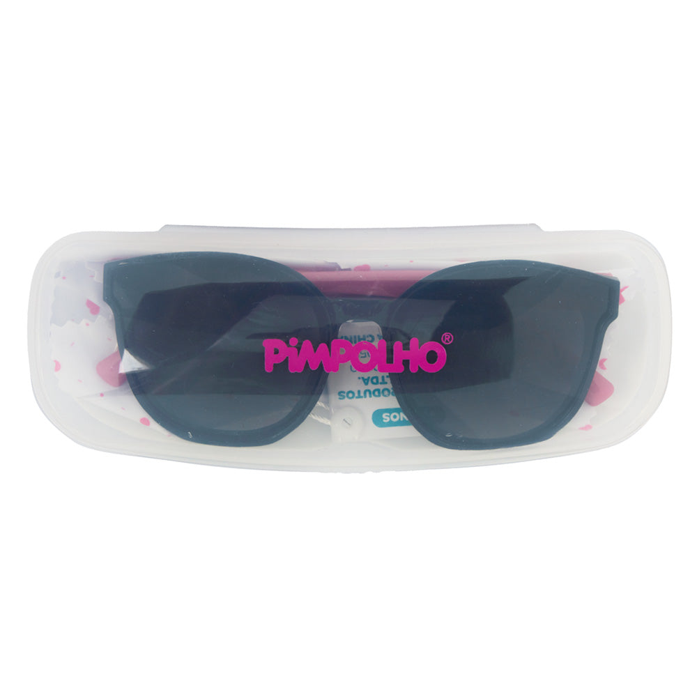 OCULOS DE SOL INFANTIL FLEXIVEL TAM UNICO UNISSEX PIMPOLHO PRETO/ROSA