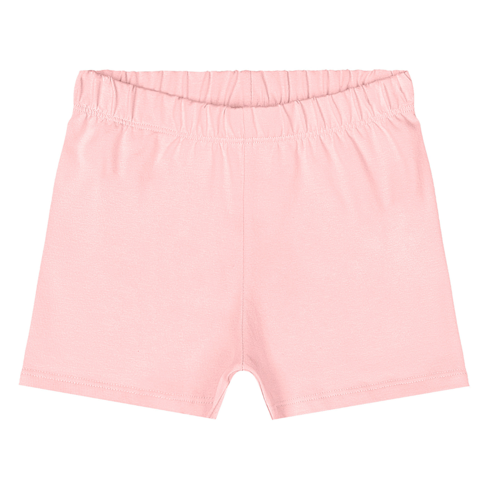 SHORT EM COTTON ROSA/PRETO/NATURAL