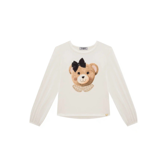 BLUSA EM MALHA COMFY OFF WHITE URSA