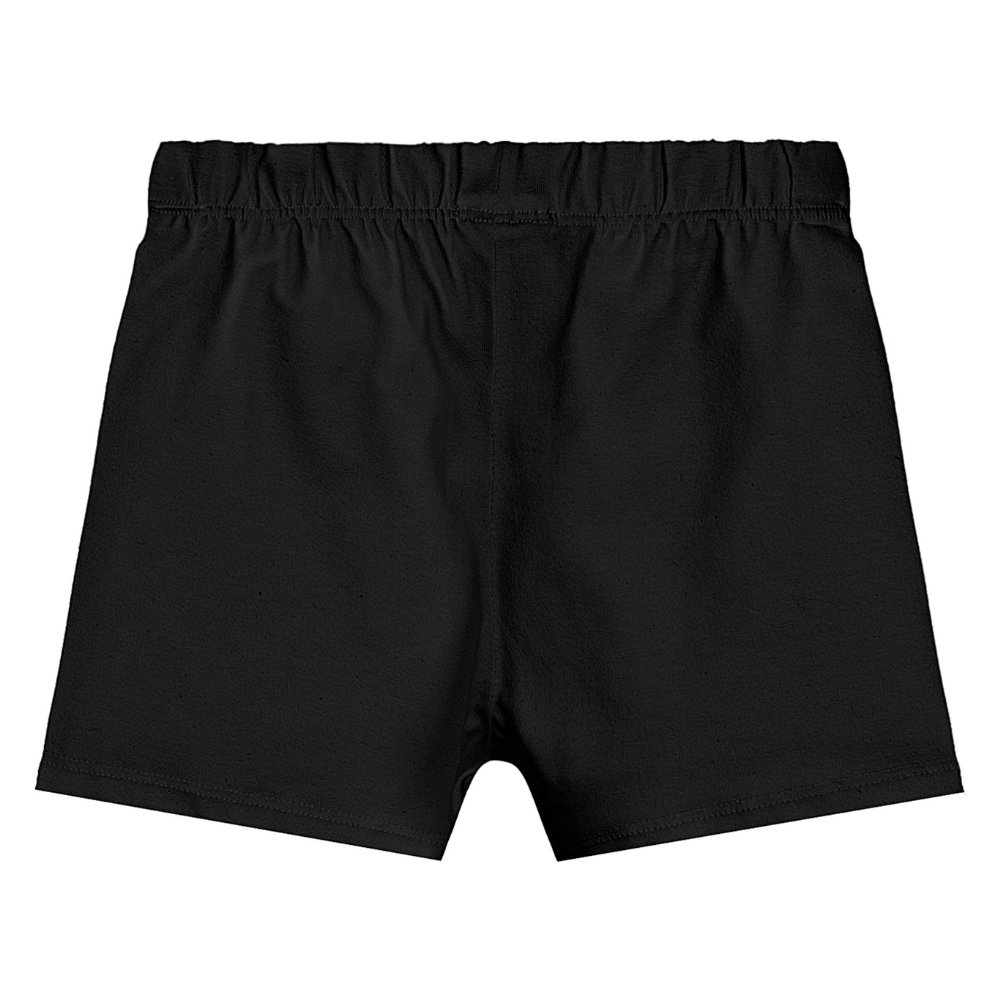SHORT EM COTTON ROSA/PRETO/NATURAL