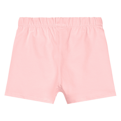 SHORT EM COTTON ROSA/PRETO/NATURAL