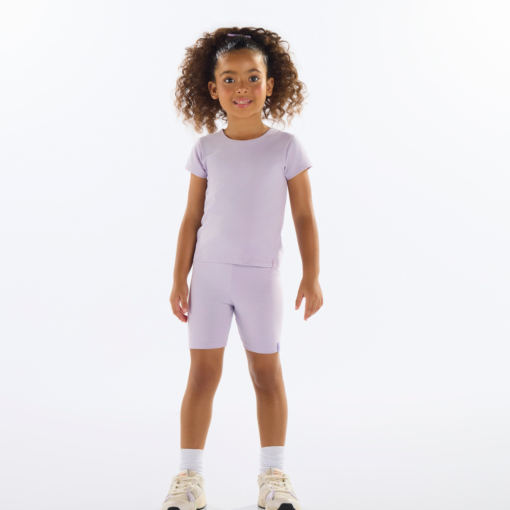 BLUSA MANGA CURTA EM COTTON FRAMBOESA/LILAS/PRETO
