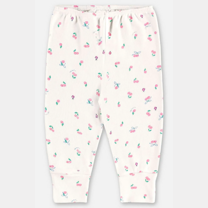 CALCA EM SUEDINE BRANCO COM FLORES UP BABY