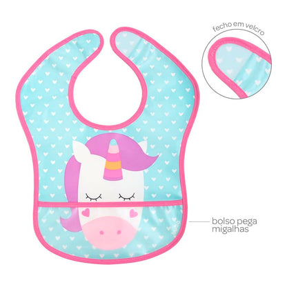 BABADOR COM BOLSO UNICORNIO