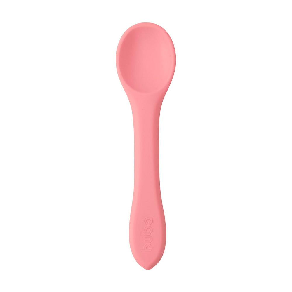 COLHER EM SILICONE ROSA